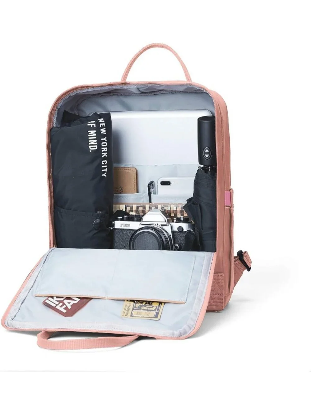 Stylish Pink Casual Laptop Backpack for Travel, College, Hiking & Gym - 15